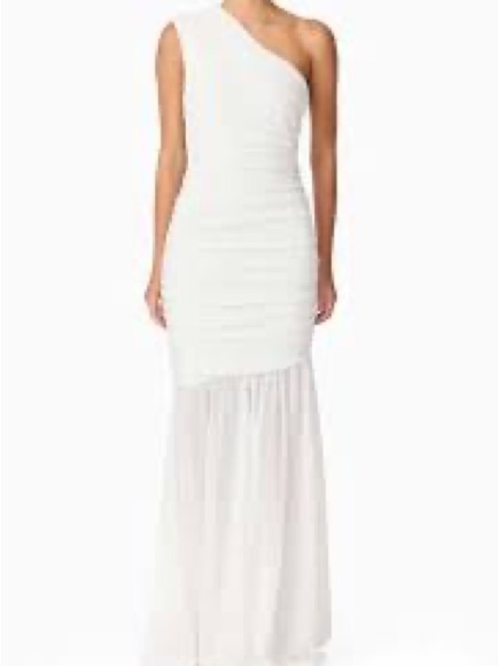 Elegant One-Shoulder White Maxi Dress